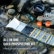 Load image into Gallery viewer, Amocart 50" 12" Complete Sluice Box Gold Panning Kit Aluminum Alloy Gold Mining Equipment 23/16 PCS Gold Prospecting Kit