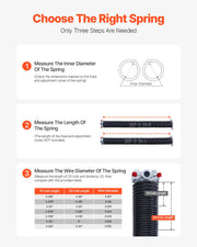 Load image into Gallery viewer, SucceBuy Garage Door Torsion Springs Pair Cycles Electrophoresis Black Coated for Replacement Garage Door Springs