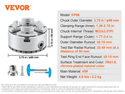 Load image into Gallery viewer, SucceBuy Metal Lathe Chuck 4-Jaw 2.75" or 3.75" Diameter Turning Machine Accessories Self-centering Tool for Precision Machining