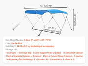 Load image into Gallery viewer, SucceBuy 3 Bow Boat Bimini Tops 600D Polyester Canopy with Aluminum Alloy Frame Waterproof Sun Shade Awning Canopy Fit for Boat