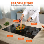 Load image into Gallery viewer, SucceBuy 5 Burners 30/36 Inch Electric Induction Cooktop Stove Hob Built-in Burner Cooker Sensor Touch Control Magnetic Cooker