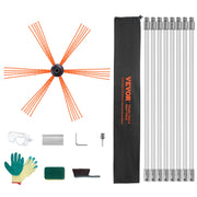 Load image into Gallery viewer, SucceBuy 23/26/30/33/39ft Chimney Sweep Kit w/ Reinforced Nylon Flexible Rods Ergonomic Chimney Cleaning Brush 360-Degree Brush