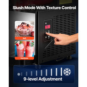 Charger l'image dans la visionneuse de galerie, Amocart 6L/1.6Gal Slushie Machine Commercial Slushy Maker Frozen Drink Maker w/ Self-Cleaning for Restaurants Bars for Slushie