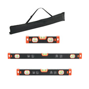 Bild in Galerie-Viewer laden, SucceBuy Torpedo Level 3/4 Pcs Magnetic Leveler Tool Set with Clear 3 Green Vials Hanging Hole for Construction Home Renovation