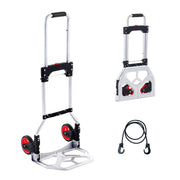 Load image into Gallery viewer, SucceBuy 176 lbs Folding Hand Truck Dolly Aluminum Stair Climbing Cart with Telescoping Handle Luggage Trolley for Home Shopping