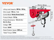 Load image into Gallery viewer, SucceBuy 200-800kg Electric Hoist with Wired/Wireless Remote Control Lifting Crane Cable Hoist Winch for Boat Garage Elevator - AMOCART