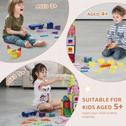 Bild in Galerie-Viewer laden, Amocart 121PCS Magnetic Building Blocks Set Construction Puzzle Magnetic Sheet Tiles Boys Girls Children Montessori Toys Gifts