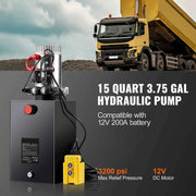 Load image into Gallery viewer, Amocart Hydraulic Pump 15Quart Hydraulic Power Unit Double Acting Dump Trailer Pump 3200 PSI Max Relief Pressure Hydraulic Pump