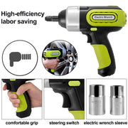 Load image into Gallery viewer, SucceBuy 5T 12V Electric Car Jack Kit + Impact Wrench LED Light Portable Hydraulic Jack 13.5-36 CM Tire Lifting Car Repair Tool
