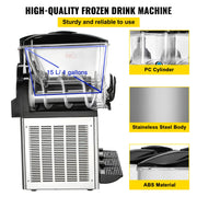 Load image into Gallery viewer, SucceBuy 45L Commercial CoSlushy Machine Intelligent LED Control Panel Drink Dispenser Juicer Beverage Granizing Smoothie Maker - AMOCART