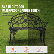 Load image into Gallery viewer, Outdoor Bench Wooden Metal Garden Bench for Outdoors 480 lbs Load Capacity Bench Outdoor Garden Park Bench