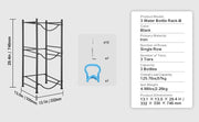 Charger l'image dans la visionneuse de galerie, SucceBuy Porte-bidon d'eau à 3/4/5 niveaux en fer, support pour bouteille d'eau à double/simple rangée, installation facile pour cuisine, bureau, salon