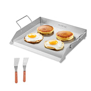Load image into Gallery viewer, SucceBuy Stainless Steel Griddle Flat Top Rectangular Plate Grill-Top Griddle Pan Gas Grill Griddle for BBQ Portable Cookware