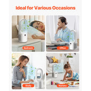 Load image into Gallery viewer, SucceBuy Desk Fan Bladeless 12.99 In Kids-Friendly Personal Portable Desk Fan 6-Speed USB Quiet Cooling Small Tower Fan for Home