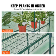 Charger l'image dans la visionneuse de galerie, SucceBuy Serre de Jardin 1,4x1,4x2m avec Étagères, Couverture en PE Haute Résistance et Porte Zippée Idéale pour la Plantation et le Rangement