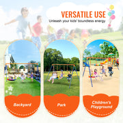 Load image into Gallery viewer, Amocart Swing Sets for Backyard 600lbs Capacity Swing Set with 1 Saucer Swing Seat 2 Belt Swing Seats Swingset Outdoor for Kids