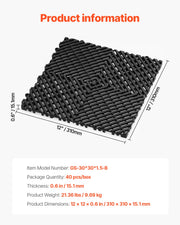 Load image into Gallery viewer, SucceBuy Interlocking Drainage Mat 12inx12in 12/24/40/50/55 Pcs Splicing Mats Non-Slip PP Drainage Floor Tile & Shower Mat