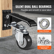 Load image into Gallery viewer, SucceBuy 165 lbs 2.5" Set of 4 Workbench Caster Wheels Side Mounted Retractable Stepdown Wheel 360° Swivel for Tables Equipment