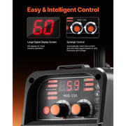 Load image into Gallery viewer, SucceBuy MIG Welder 130Amp Mig Welding Machine 3-in-1 Portable Mig Welder with IGBT Inverter Technology Digital Display Screen