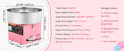 Load image into Gallery viewer, Amocart Cotton Candy Machine Commercial 1000W Electric Candy Floss Maker Easy Use with 15 inch Stainless Steel Bowl