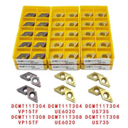 Load image into Gallery viewer, DCMT070204 DCMT11T304 VP15TF UE6020 Carbide Insert Internal Turning Tool High Quality CNC Turning Insert Cutting Lathe Tools