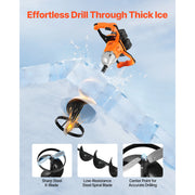 Load image into Gallery viewer, Amocart Electric Ice Auger Cold-Resistant 2 in 1 Cordless Ice Fishing Augers and Earth Auger with 8" Ices & Earth Drill Bit