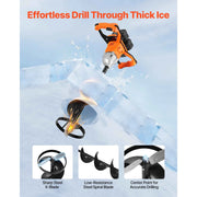 Bild in Galerie-Viewer laden, Amocart Electric Ice Auger Cold-Resistant 2 in 1 Cordless Ice Fishing Augers and Earth Auger with 8" Ices & Earth Drill Bit