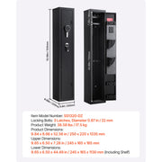Load image into Gallery viewer, SucceBuy Gun Safe Cold-Rolled Steel Fireproof Cabinet with Keypad & Key with Magazine and Lighting Adjustable Racks for Rifles