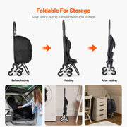 Load image into Gallery viewer, SucceBuy 36L 110Lbs Grocery Cart Folding Shopping Cart Hand-pulled Trolley Household Portable Storage Stair Climbing Handcart