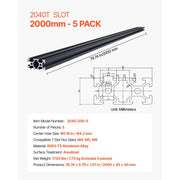 Load image into Gallery viewer, SucceBuy Linear Rail 4-5 PCS 1000mm/1200mm/1500mm/2000mm T Slot 2040 Aluminum Extrusion Profile for 3D Printer, CNC Machine DIY
