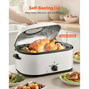 Load image into Gallery viewer, Amocart 26QT Roaster Oven Electric Roasting Pan 150-450℉ Adjustable Temperature FastCooking Turkey Roaster w/ Cool-Touch Handle