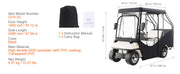 Bild in Galerie-Viewer laden, Amocart Golf Cart Enclosure 420D Polyester Driving Enclosure with 4-Sided Transparent Windows 4 Passenger Club Car Cover