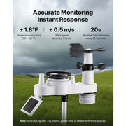 Load image into Gallery viewer, SucceBuy 7-in-1 Wireless Weather Station 7.5-Inch VA Display Solar Powered Sensor, Rain Gauge, Indoor&Outdoor Forecast, No WiFi