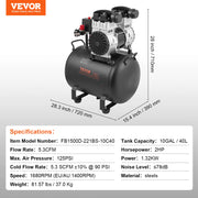 Load image into Gallery viewer, SucceBuy Air Compressor 750W/1450W/3000W Oil Free Air Compressor Quiet Portable Compressor Pump for Auto Repair Tire Inflation