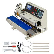 Load image into Gallery viewer, SucceBuy Continuous Bag Band Sealing Machine 0.24-0.47in Width Horizontal Band Sealer with Ink Printing for 0.001-0.03 in Bags