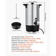 Load image into Gallery viewer, SucceBuy Commercial Coffee Urn Hot Beverage Dispenser with Dripless Faucet Quick-Brewing Coffee Maker for Catering, Party