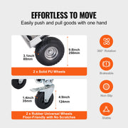 Load image into Gallery viewer, SucceBuy Aluminum Folding Hand Truck Heavy Duty Industrial Collapsible Dolly Cart for Moving in Warehouse Supermarket