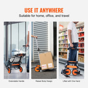 Charger l'image dans la visionneuse de galerie, Amocart 275/309 lbs Folding Hand Truck Portable Unity Cart Dolly with Telescoping Handle and Binding Rope for Moving Warehouse