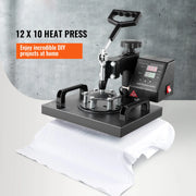 Bild in Galerie-Viewer laden, SucceBuy 12x10 In Dual Digital Heat Press Machine 650W Swing Away 360 Degree Rotation Transfer Sublimation Printing for T-Shirt