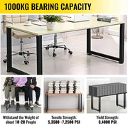 Load image into Gallery viewer, Amocart 2PCS Table Legs Steel 2204LBS /1000KG Load Square Shape with Pre-Drilled Holes for Home Use Commercial Bar Hotel Office