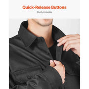Load image into Gallery viewer, Amocart Flame Resistant Welding Jacket 7oz. FR Shirts for Men Machine Washable Cotton Heat-Resistant Welding Shirt - XL Size