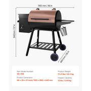 Load image into Gallery viewer, Amocart Wood Pellet Grill Smoker 8 in 1 BBQ Grills for Outdoor Cooking with Digital Controller Meat Probe 500°F Max Temperature