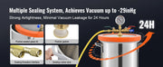 Load image into Gallery viewer, SucceBuy 3/5 Gal Upgraded Tempered Glass Lid Vacuum Degassing Chamber 304 Stainless Steel for Stabilizing Wood, Resin Degassing