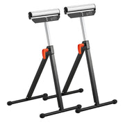 Load image into Gallery viewer, SucceBuy Roller Stand 135lbs/250lbs LBC Adjustable Height with 11.5in Polished Steel Roller Head Woodworking Extension Support - AMOCART