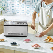 Load image into Gallery viewer, SucceBuy Automatic Ice Cream Maker with Built-in Compressor 2 Quart No Pre-freezing Fruit Yogurt Machine Electric Sorbet Maker