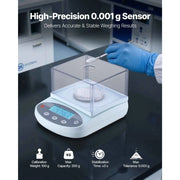 Load image into Gallery viewer, Amocart Analytical Balance High Precision Electronic Digital Analytical Balance with Glass Draft Shield for Laboratory Jewelry