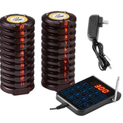 Load image into Gallery viewer, SucceBuy Restaurant Pager System Wireless Long Range Lineup Waiting Queue Signal Guest Customer Calling Beepers for Food Truck - AMOCART