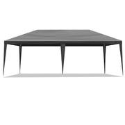 Load image into Gallery viewer, 10x20ft Black Pop Up Canopy Tent, 6 Removable Sidewalls with 2 Doors 4 Windows, PE Fabric Heavy Duty Outdoor Gazebo with Powder-Coated Steel Frame for Party Wedding Event
