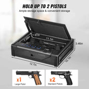 Charger l'image dans la visionneuse de galerie, Amocart Gun Safe Q235 Steel Pistol Safe 3-Way Quick Access Firearm Case Gun Box Advanced Biometric Technology Travel Gun Safe