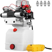 Load image into Gallery viewer, SucceBuy 12V DC Double Acting Solenoid Hydraulic Power Pack Car Jack With 4.5L Tank Reservoir Dump Trailer Electric Lifting Tool